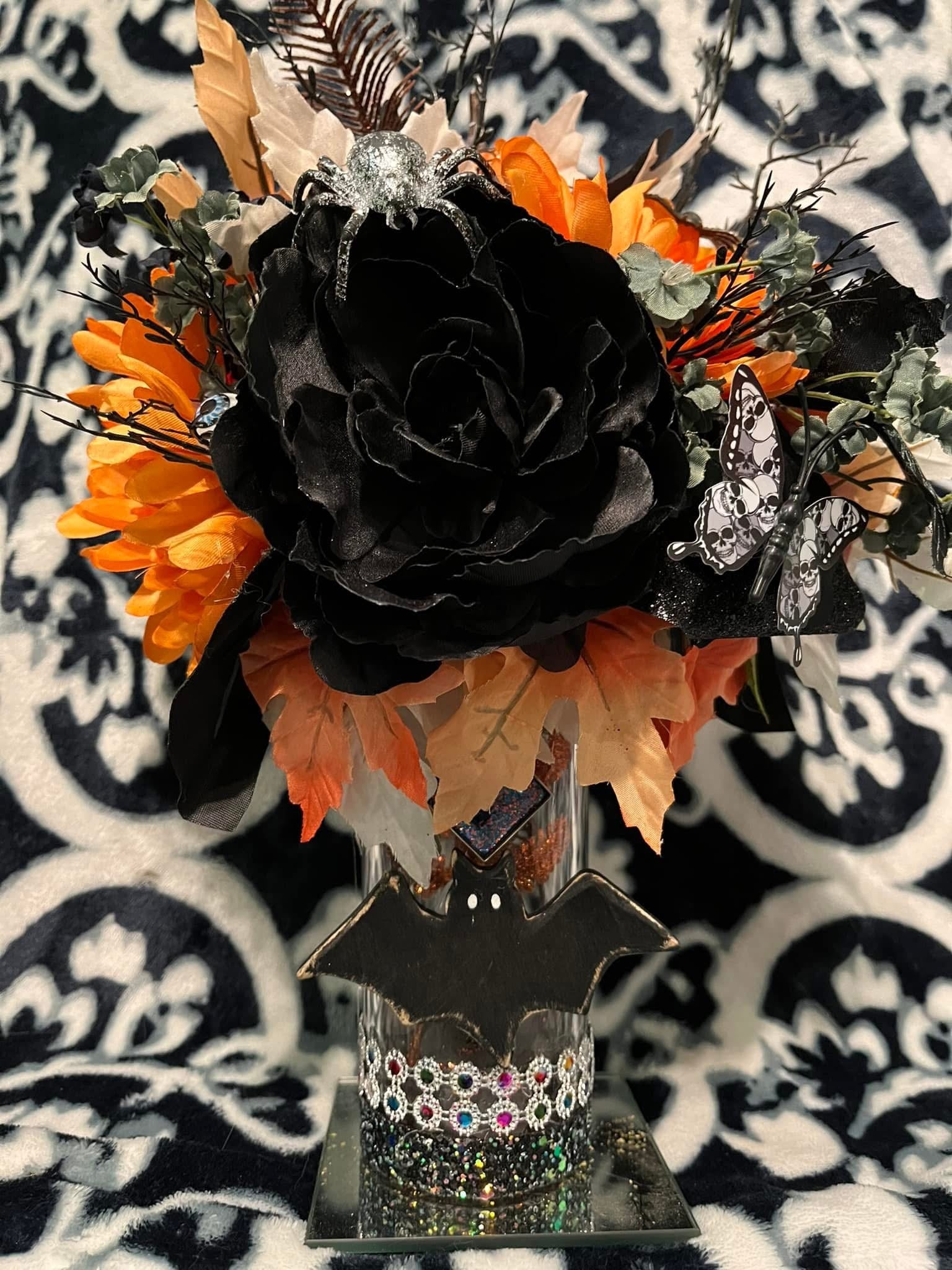 Enchanted Harvest-Gothic Halloween Floral Arrangement