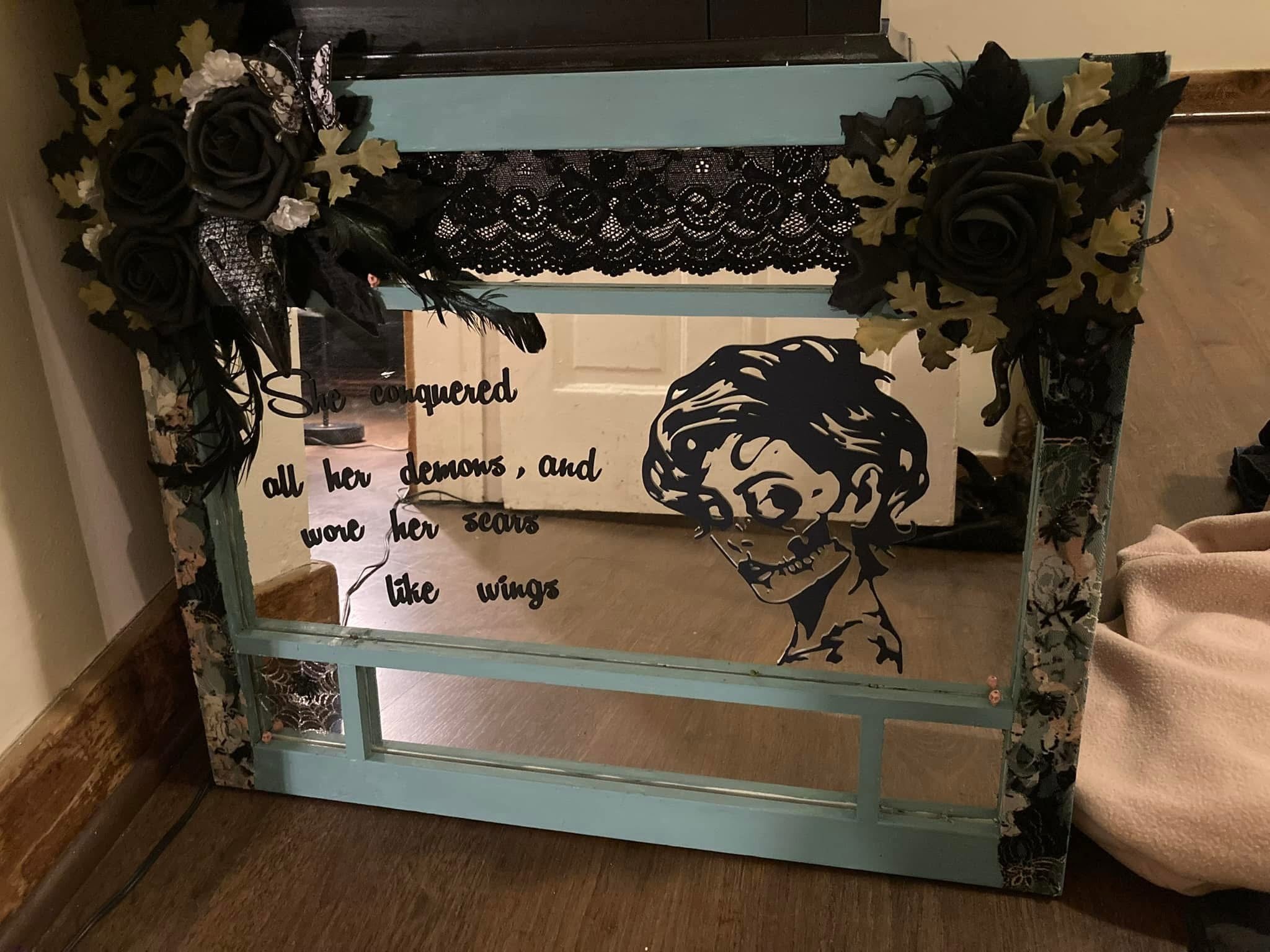 She Conquered-Gothic Mirror Wall Art
