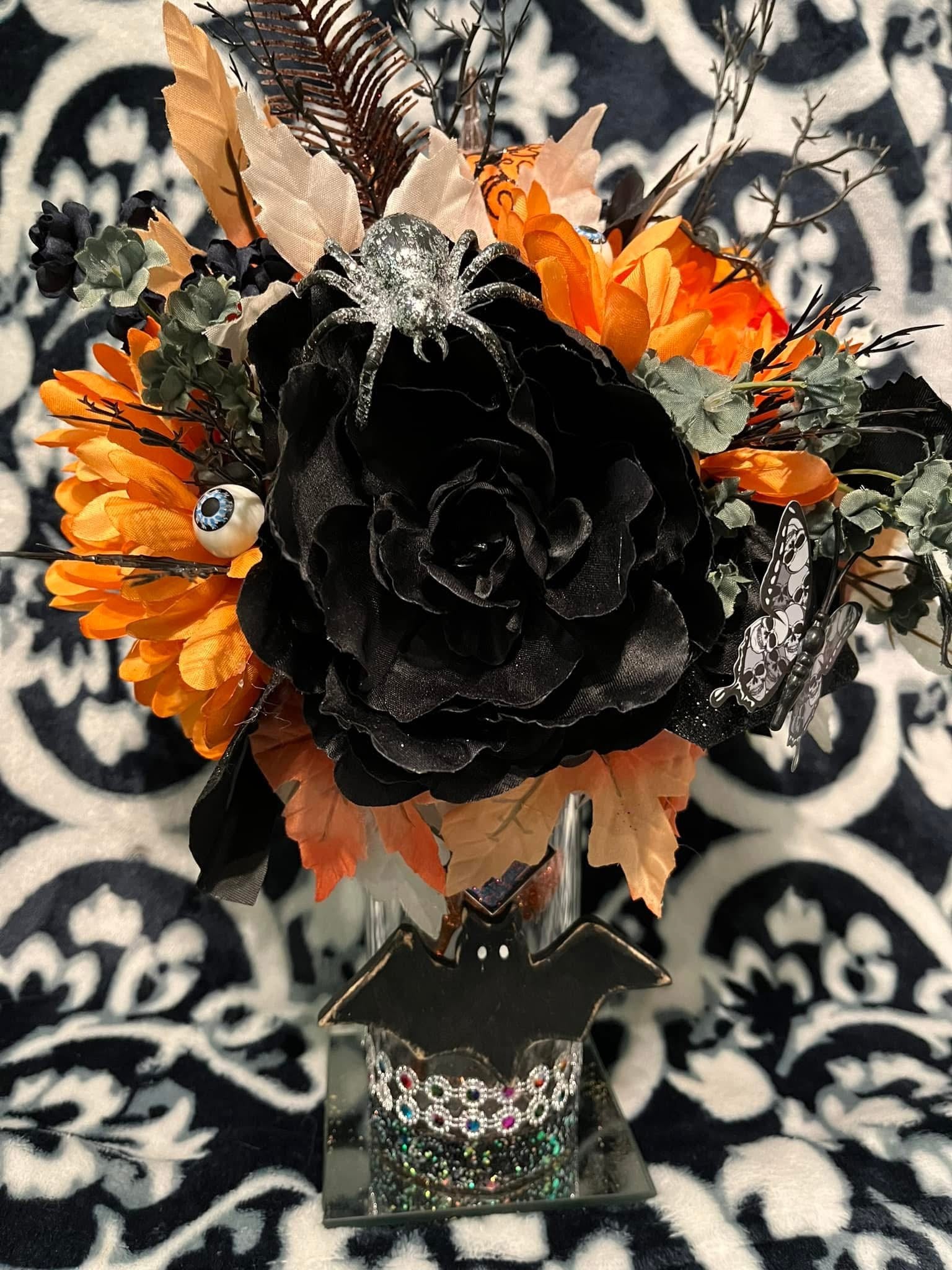 Enchanted Harvest-Gothic Halloween Floral Arrangement